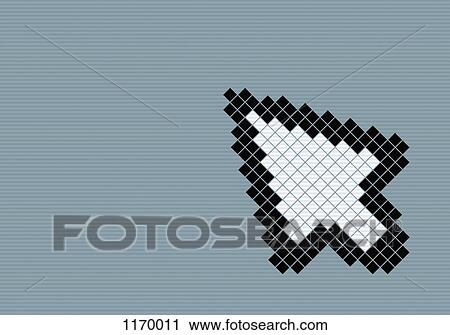 Stock Image - 8-bit style cursor arrow. Fotosearch