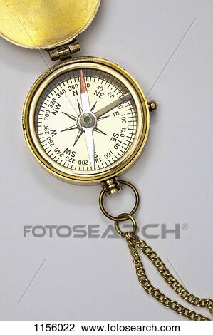A brass pocket compass View Large Photo Image Stock Image - A brass pocket compass. Fotosearch