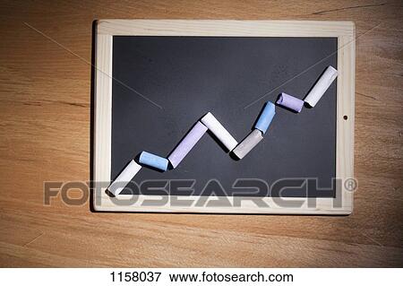 A line graph showing growth made with pieces of chalk and a chalkboard View Large Photo Image Stock Photo - A line graph showing growth made with pieces of chalk and a chalkboard. Fotosearch