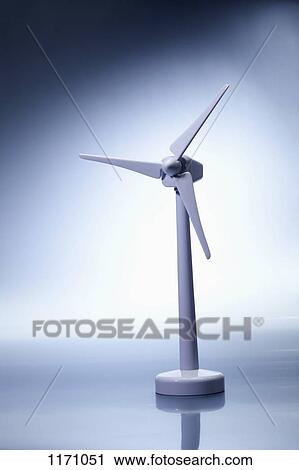 Stock Image - A model of wind turbine. Fotosearch