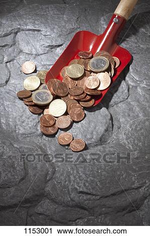 A red shovel with a heap of Euro coins View Large Photo Image Stock Image - A red shovel with a heap of Euro coins. Fotosearch