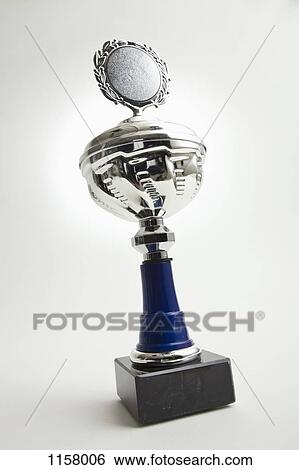 A silver trophy with blank plaque surrounded by laurel wreath View Large Photo Image Stock Photograph - A silver trophy with blank plaque surrounded by laurel wreath. Fotosearch