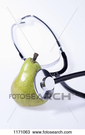 A stethoscope listening to a pear View Large Photo Image Stock Image - A stethoscope listening to a pear. Fotosearch