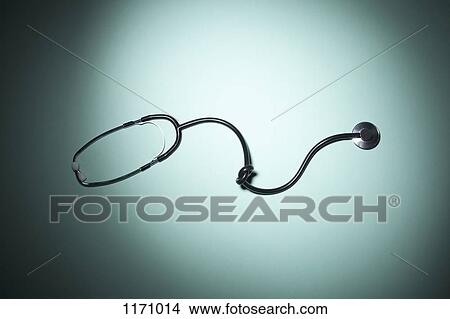 Picture - A stethoscope tied in a knot. Fotosearch