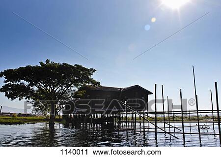A stilt house, Inle Lake, Burma View Large Photo Image Stock Image - A stilt house, Inle Lake, Burma. Fotosearch