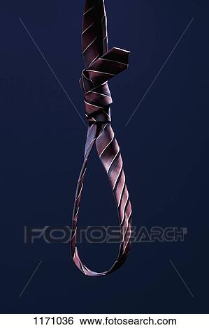 A striped necktie tied into a noose View Large Photo Image Stock Photograph - A striped necktie tied into a noose. Fotosearch