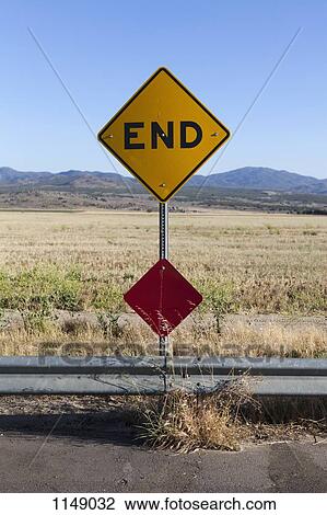 An END road sign and mountain ranges behind View Large Photo Image Stock Image - An END road sign and mountain ranges behind. Fotosearch
