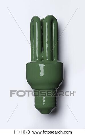 An energy efficient light bulb painted green View Large Photo Image Stock Image - An energy efficient light bulb painted green. Fotosearch