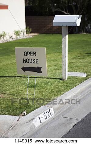Stock Photography - An OPEN HOUSE sign. Fotosearch