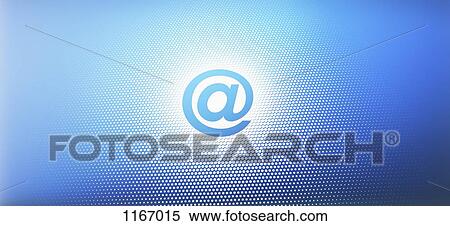 At sign against an blue abstract background View Large Photo Image Stock Photography - At sign against an blue abstract background. Fotosearch