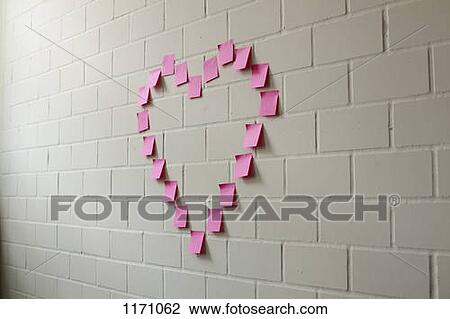 Blank adhesive notes arranged into the shape of a heart on a brick wall View Large Photo Image Stock Image - Blank adhesive notes arranged into the shape of a heart on a brick wall. Fotosearch