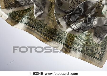 Crumpled up dollar bills, close-up View Large Photo Image Stock Photograph - Crumpled up dollar bills, close-up. Fotosearch