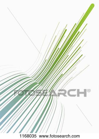 Stock Photography - Curved green lines against a white background. Fotosearch