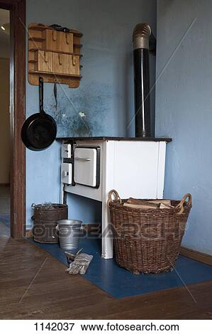 Detail of an old-fashioned kitchen View Large Photo Image Stock Photo - Detail of an old-fashioned kitchen. Fotosearch