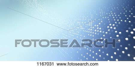 Stock Image - Diminishing dot pattern against an abstract background. Fotosearch