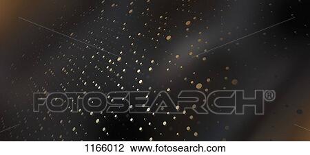 Stock Image - Diminishing dot pattern and colored light. Fotosearch