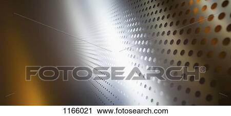Stock Image - Diminishing dot pattern and colored light. Fotosearch