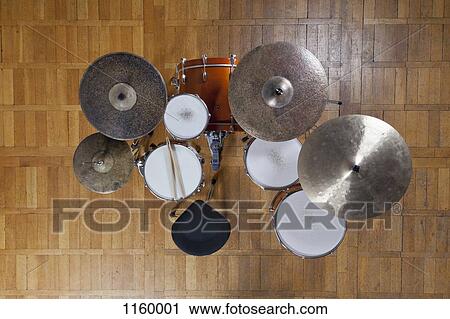 Drum kit from above View Large Photo Image Stock Image - Drum kit from above. Fotosearch