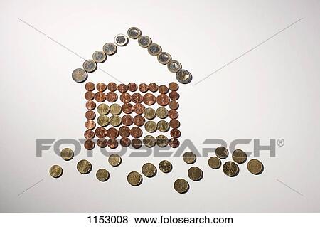 European Union coins arranged into the shape of house and grass View Large Photo Image Stock Photo - European Union coins arranged into the shape of house and grass. Fotosearch