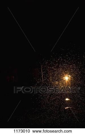 Firework exploding at night View Large Photo Image Stock Image - Firework exploding at night. Fotosearch