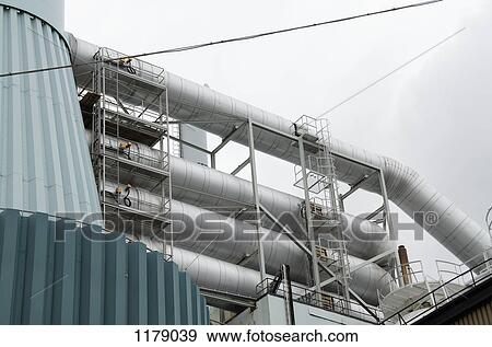 Stock Photo - Gas pipes at power plant. Fotosearch