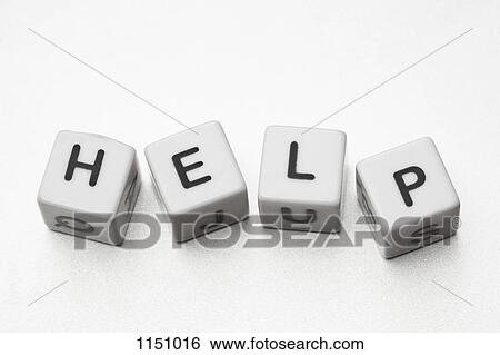 Lettered cubes spelling the word HELP View Large Photo Image Stock Photograph - Lettered cubes spelling the word HELP. Fotosearch