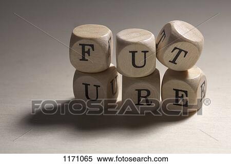 Stock Photography - Lettered cubes stacked to spell the word future. Fotosearch