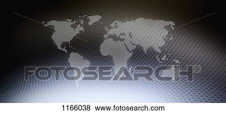 Map of the world in a dot pattern against an abstract background View Large Photo Image Stock Photo - Map of the world in a dot pattern against an abstract background. Fotosearch