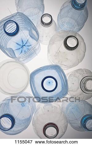 Stock Photo - Overhead of plastic bottles. Fotosearch