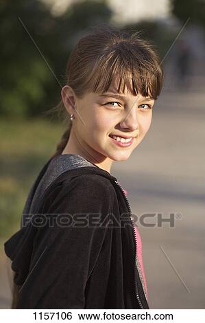 Stock Photograph - Portrait of a girl. Fotosearch