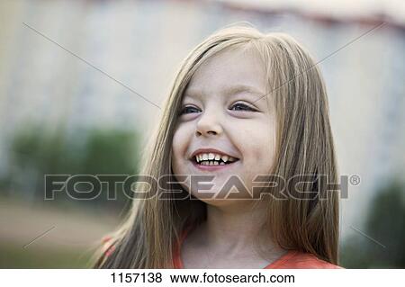 Stock Photo - Portrait of a young girl. Fotosearch