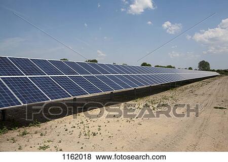 Row of solar panels View Large Photo Image Stock Photo - Row of solar panels. Fotosearch