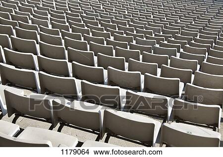 Rows of empty seats in sport stadium View Large Photo Image Picture - Rows of empty seats in sport stadium. Fotosearch
