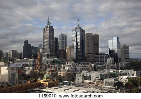 Skyline of Melbourne financial district View Large Photo Image Stock Image - Skyline of Melbourne financial district . Fotosearch