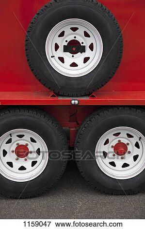 Wheels of lorry trailer View Large Photo Image Stock Photo - Wheels of lorry trailer. Fotosearch