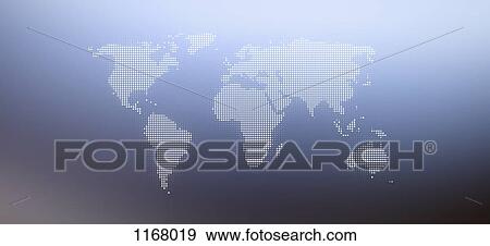 World map in dots against an abstract background View Large Photo Image Stock Photo - World map in dots against an abstract background. Fotosearch