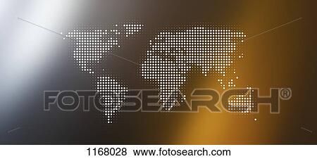 World map in dots against an abstract background View Large Photo Image Stock Photo - World map in dots against an abstract background. Fotosearch