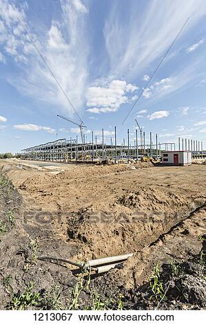 A construction frame at a construction site View Large Photo Image Stock Photo - A construction frame at a construction site. Fotosearch