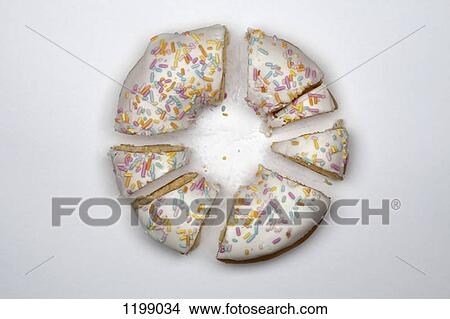 A doughnut cut into pieces View Large Photo Image Picture - A doughnut cut into pieces. Fotosearch