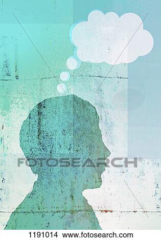 A faceless man with an empty thought bubble View Large Photo Image Picture - A faceless man with an empty thought bubble. Fotosearch