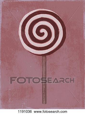 A painting of a swirl lollipop View Large Photo Image Stock Photograph - A painting of a swirl lollipop. Fotosearch