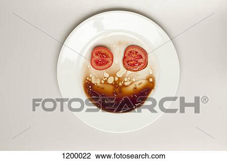 Abstract face made from tomato, plate and balsamic vinegar View Large Photo Image Stock Image - Abstract face made from tomato, plate and balsamic vinegar. Fotosearch