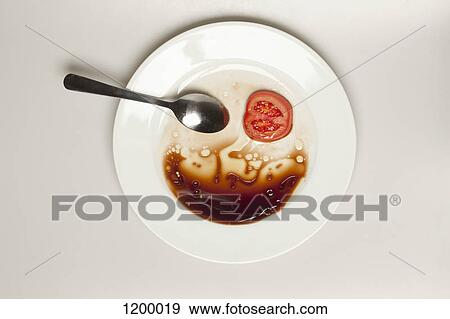 Abstract face made from tomato, spoon, plate and balsamic vinegar View Large Photo Image Stock Photo - Abstract face made from tomato, spoon, plate and balsamic vinegar. Fotosearch