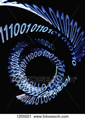 An abstract spiral pattern of binary code View Large Photo Image Stock Image - An abstract spiral pattern of binary code. Fotosearch