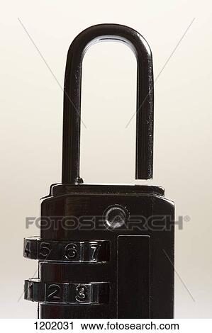 Stock Image - Combination padlock. Fotosearch