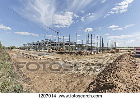 Construction frame at construction site View Large Photo Image Picture - Construction frame at construction site. Fotosearch