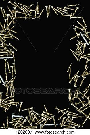 Copy Space bordered by screws View Large Photo Image Stock Photo - Copy Space bordered by screws. Fotosearch