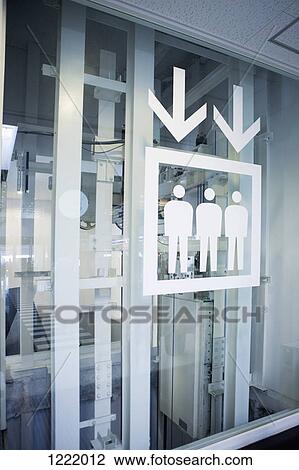 Elevator sign View Large Photo Image Stock Image - Elevator sign. Fotosearch