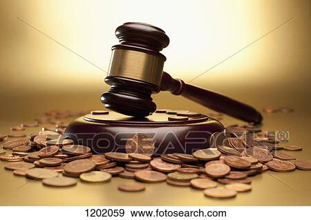Gavel and sound block surrounded by euro coins View Large Photo Image Stock Photo - Gavel and sound block surrounded by euro coins. Fotosearch
