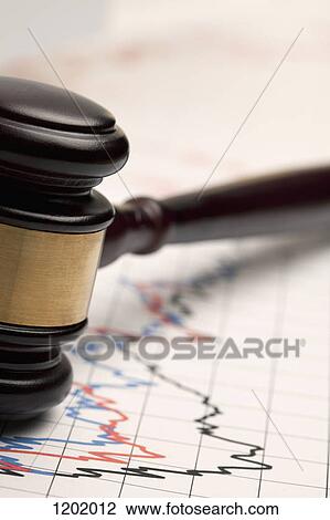 Gavel on financial line graph View Large Photo Image Stock Image - Gavel on financial line graph. Fotosearch
